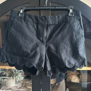 J crew linen scalloped shorts